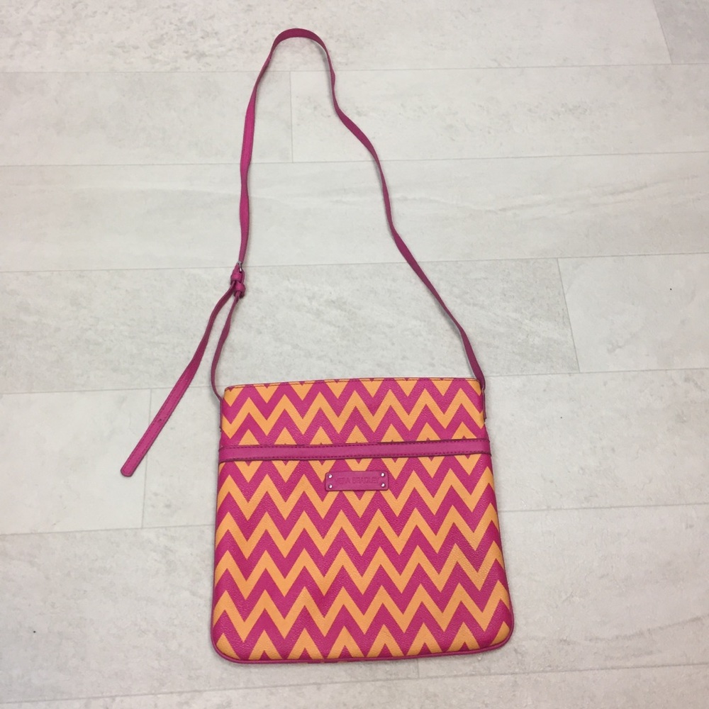 Vera Bradley Purse Ziggy Zags Pink Orange Chevron